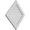 Ekena Millwork Diamond Surface Mount PVC Gable Vent: Non-Functional, w/ 3-1/2"W x 1"P Standard Frame, 34"W x 34"H GVPDI34X3401SN - alternate 5